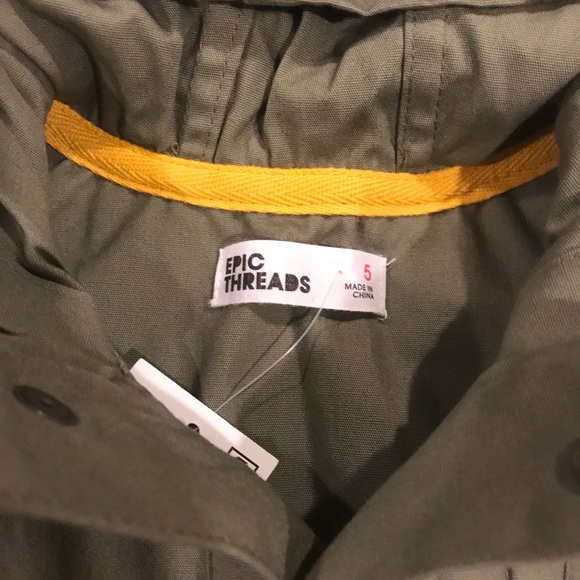 NWT Epic Threads olive light hooded jacket - Picture 3 of 4